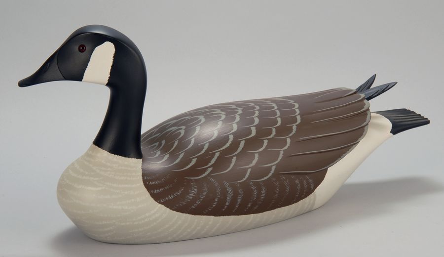 Appraisal: HOLLOW-CARVED CANADA GOOSE With turned head By Richard M Jason