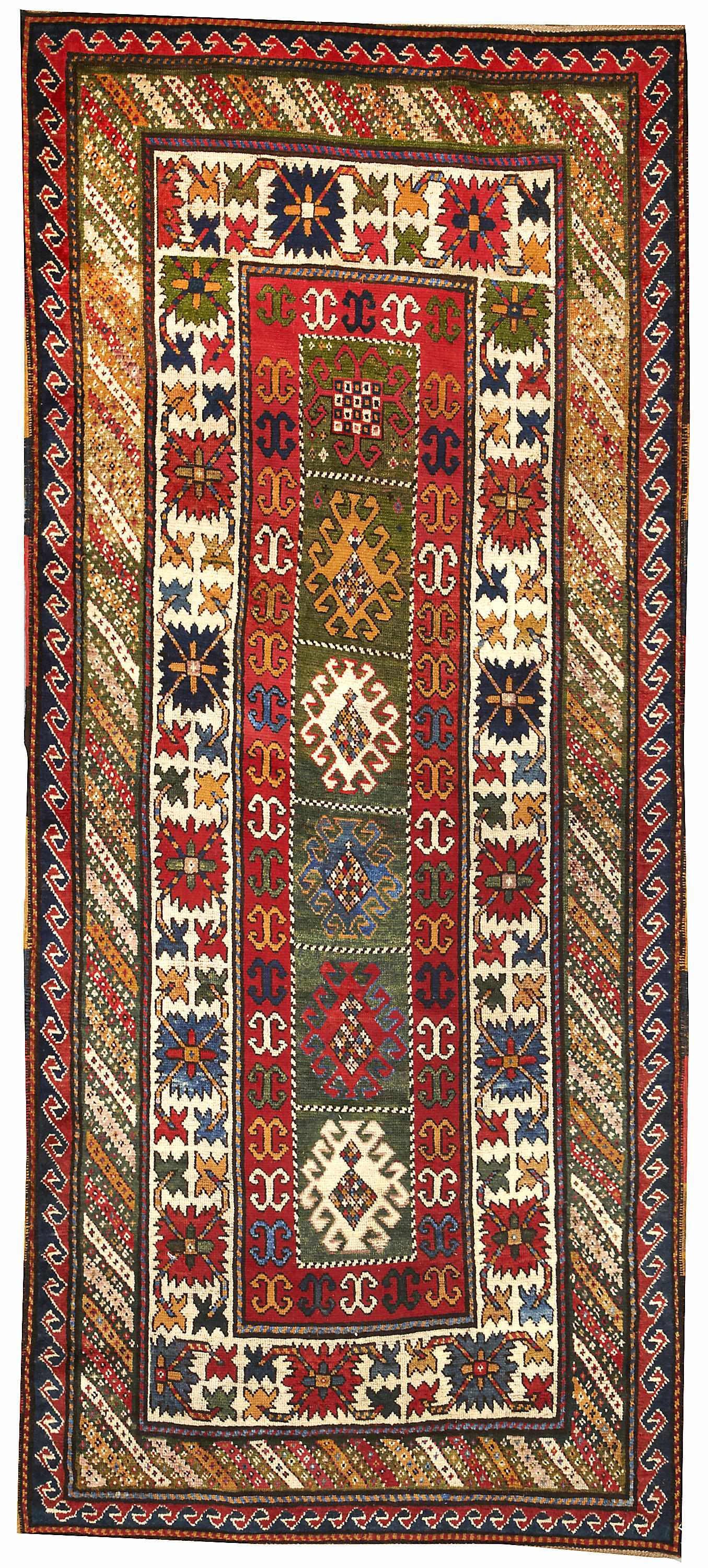 Appraisal: A Kazak runner Caucasuslate th centurysize approximately ft in x