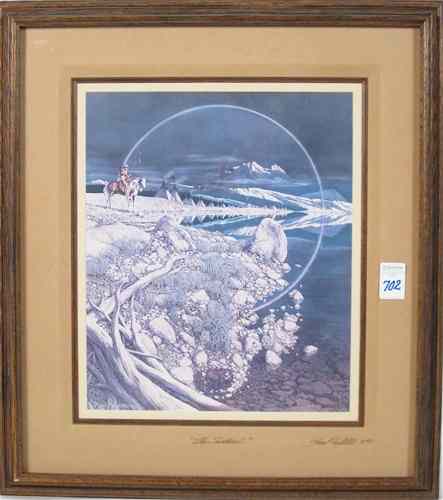 Appraisal: BEV DOOLITTLE COLOR LITHOGRAPH California born titled ''The Sentinel'' ''