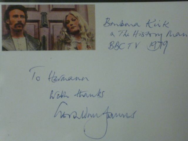 Appraisal: Autographs of Geraldine James Jean Marsh Susan George Kathleen Byron