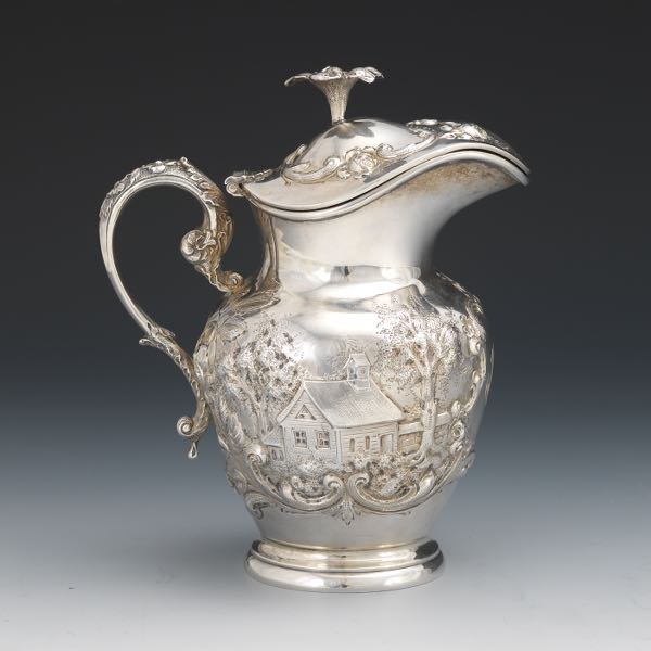 Appraisal: A G SCHULTZ CO BALTIMORE REPOUSSE STERLING MILK PITCHER x