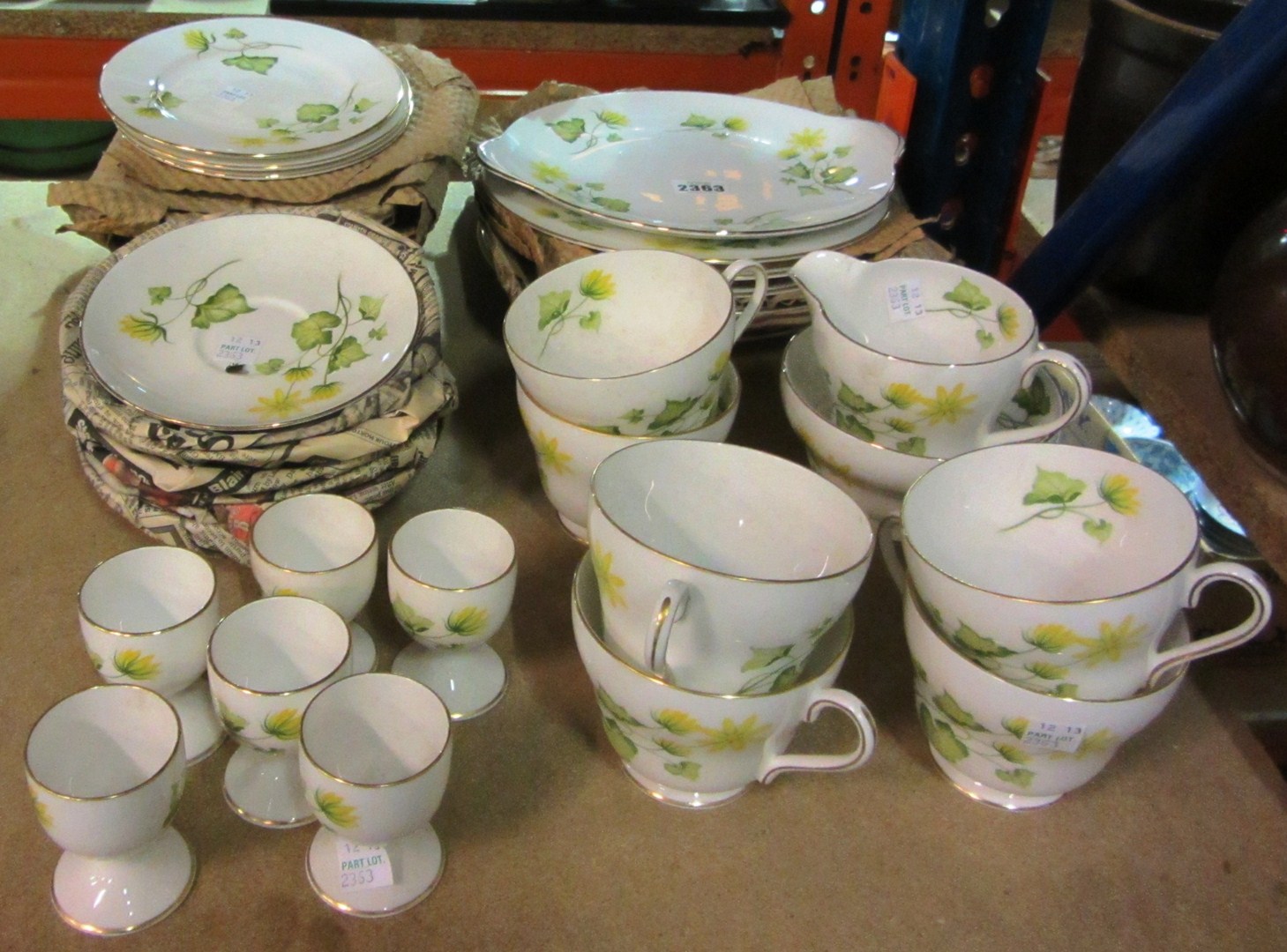 Appraisal: A Shelley porcelain part six piece dinner and tea service