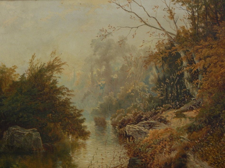 Appraisal: R Ellis Wilkinson fl - The Kingfisher's Haunt oil on