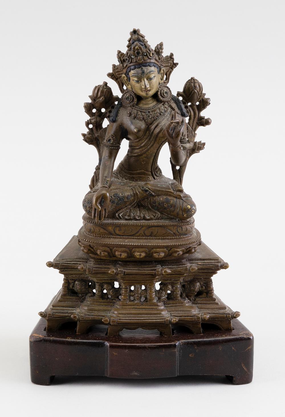 Appraisal: TIBETAN BRONZE FIGURE OF TARA TH TH CENTURY HEIGHT TIBETAN