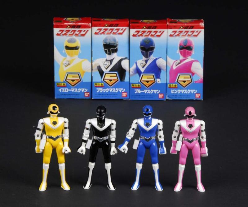 Appraisal: Lot of Maskman Figures Description Japanese Made by Bandai Sentai