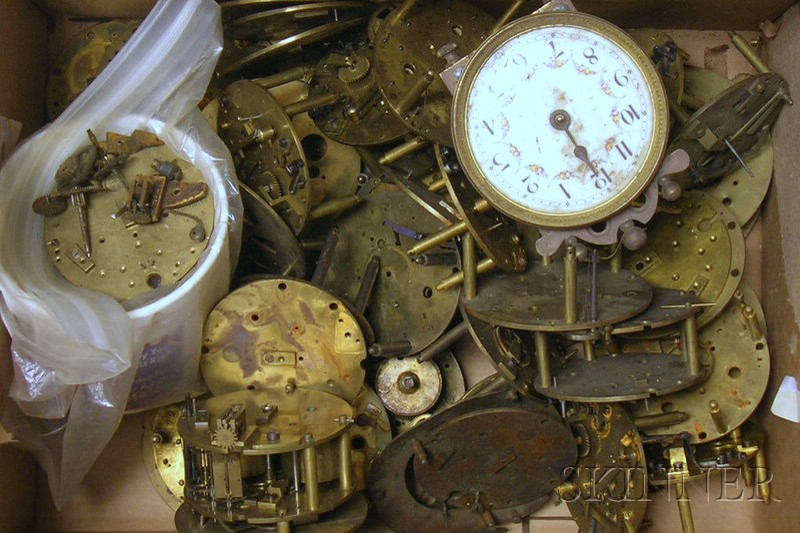 Appraisal: Lot of French Clock Parts including front and rear brass