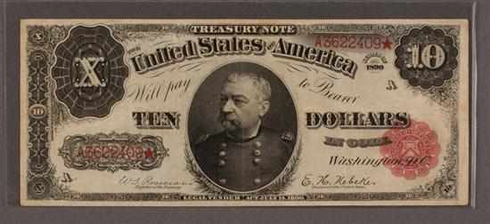 Appraisal: United States Treasury Note Series of signed Rosecrans and Nebeker