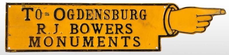 Appraisal: Lot of Embossed Tin Finger Signs Description Advertises for C