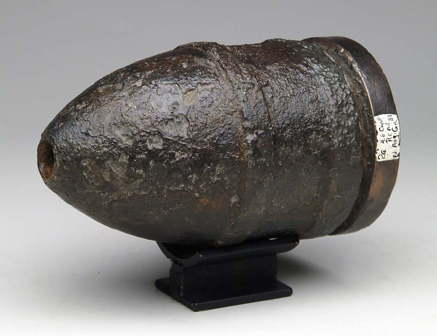 Appraisal: CS RIFLED -POUNDER READ SHELL Excavated from the site of