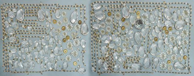 Appraisal: lot Collection of chandelier crystal drops and prisms varied shapes