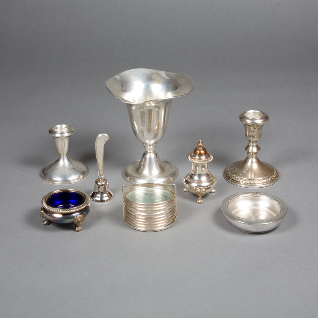 Appraisal: Group of Sterling Silver and Silver Plated Articles Approximately thirty-three