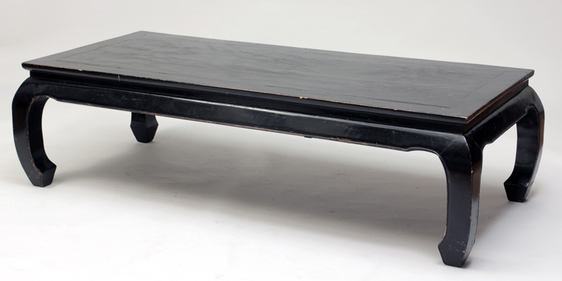 Appraisal: Chinese Black Lacquer Low Table x x in Estimate -