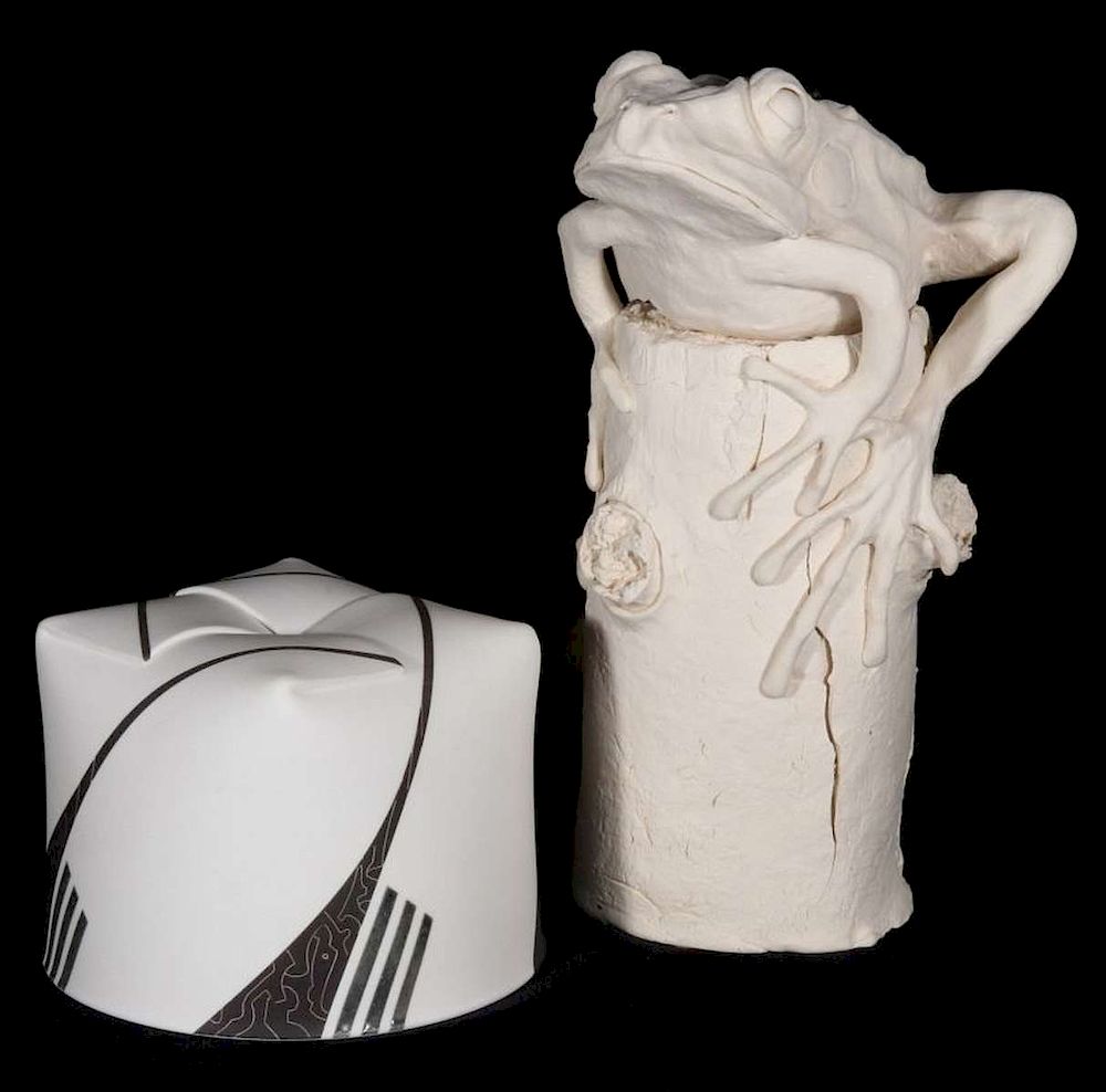 Appraisal: CERAMICS BY ARTISTS JOSE SIERRA AND FRANK FLEMING Two works