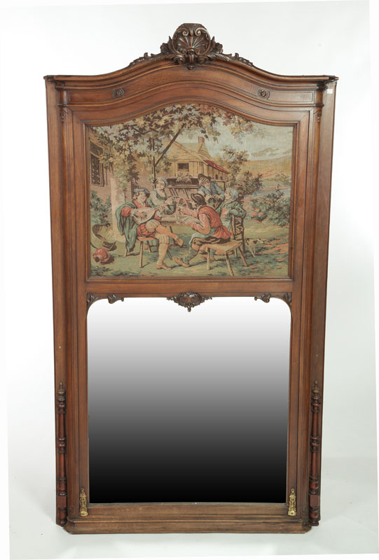 Appraisal: WALL MIRROR Probably European late th century mahogany Large mirror