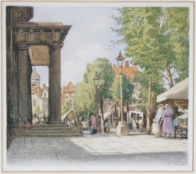 Appraisal: William Tatton Winter - Set of nine views of Salisbury