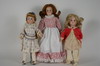 Appraisal: DOLLS - Lot of three including an Recknagel bisque swivel