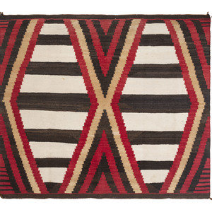 Appraisal: Navajo Third Phase Variant Blanket Rug early th century hand-spun