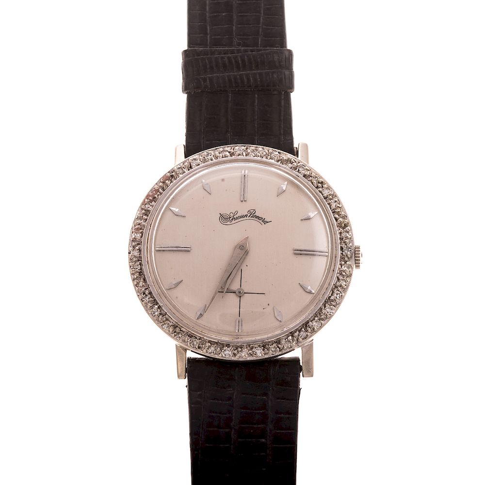 Appraisal: A Gent's Lucien Piccard Watch with Diamonds in K K