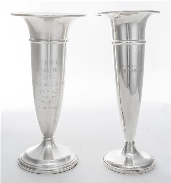 Appraisal: Sale Lot Two American Silver Vases Mauser Mfg Co New