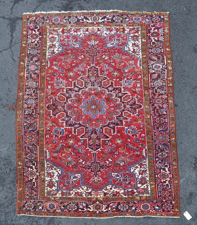 Appraisal: Persian Heriz Room Size Rug light fading slight wear tag