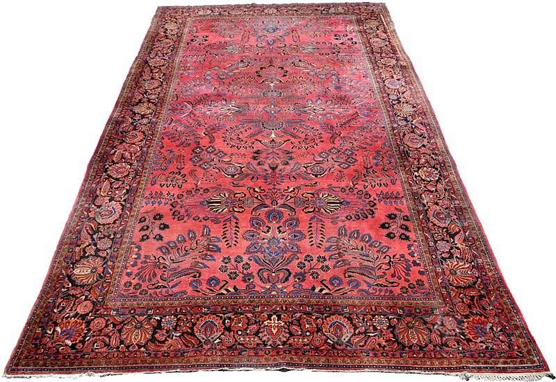 Appraisal: LARGE SEMI ANTIQUE SAROUK RUG s x ft A Large