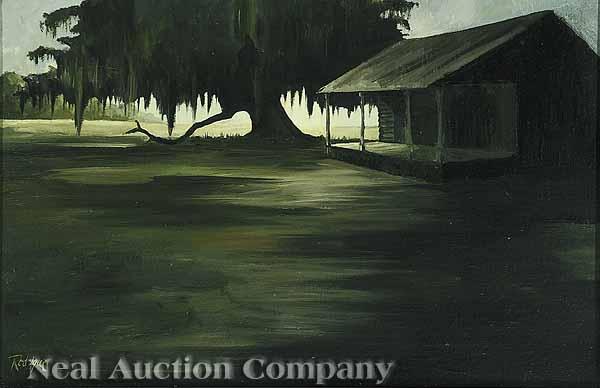 Appraisal: George Rodrigue American Louisiana b Bayou Morning oil on canvas