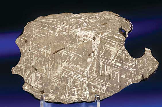 Appraisal: COMPLETE SLICE OF AN IRON METEORITE Iron fine octahedrite Gibeon