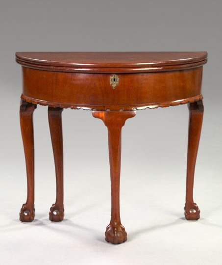 Appraisal: George III Mahogany Fold-Open Games Table third quarter th century