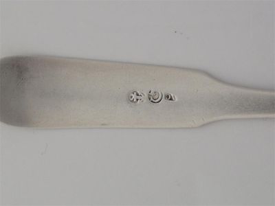 Appraisal: ALEXANDER CUNNINGHAM A fiddle teaspoon script initials MT c oz