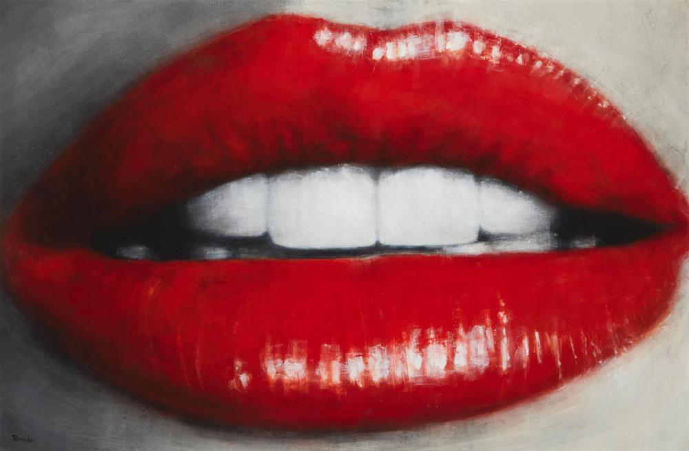 Appraisal: Elise Remender th Century American Red Lips Oil on board