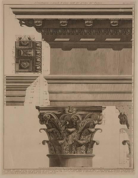 Appraisal: Giovanni Battista Piranesi Italian - Dimostrazione in grand di alcune