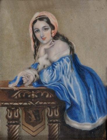 Appraisal: TH CENTURY CONTINENTAL SCHOOL - A young lady reclining against