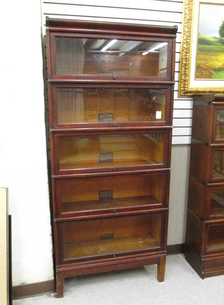 Appraisal: STACKING MAHOGANY BOOKCASE The Globe-Wernicke Co Ohio early th century