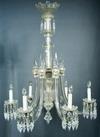 Appraisal: CHANDELIER - Brilliant frosted and cut glass six arm chandelier