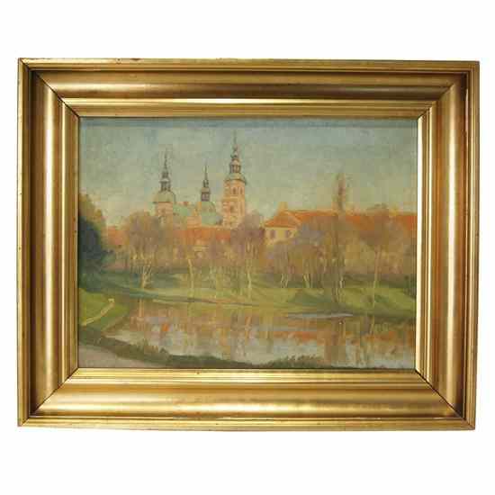 Appraisal: Svensson Frederiksborg Castle Denmark oil on canvas signed Svensson and