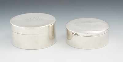 Appraisal: Two Sterling Silver Boxes Including Tiffany The first apprx -