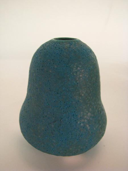 Appraisal: Karl Martz Brown County IN pottery vase blue dimpled glaze