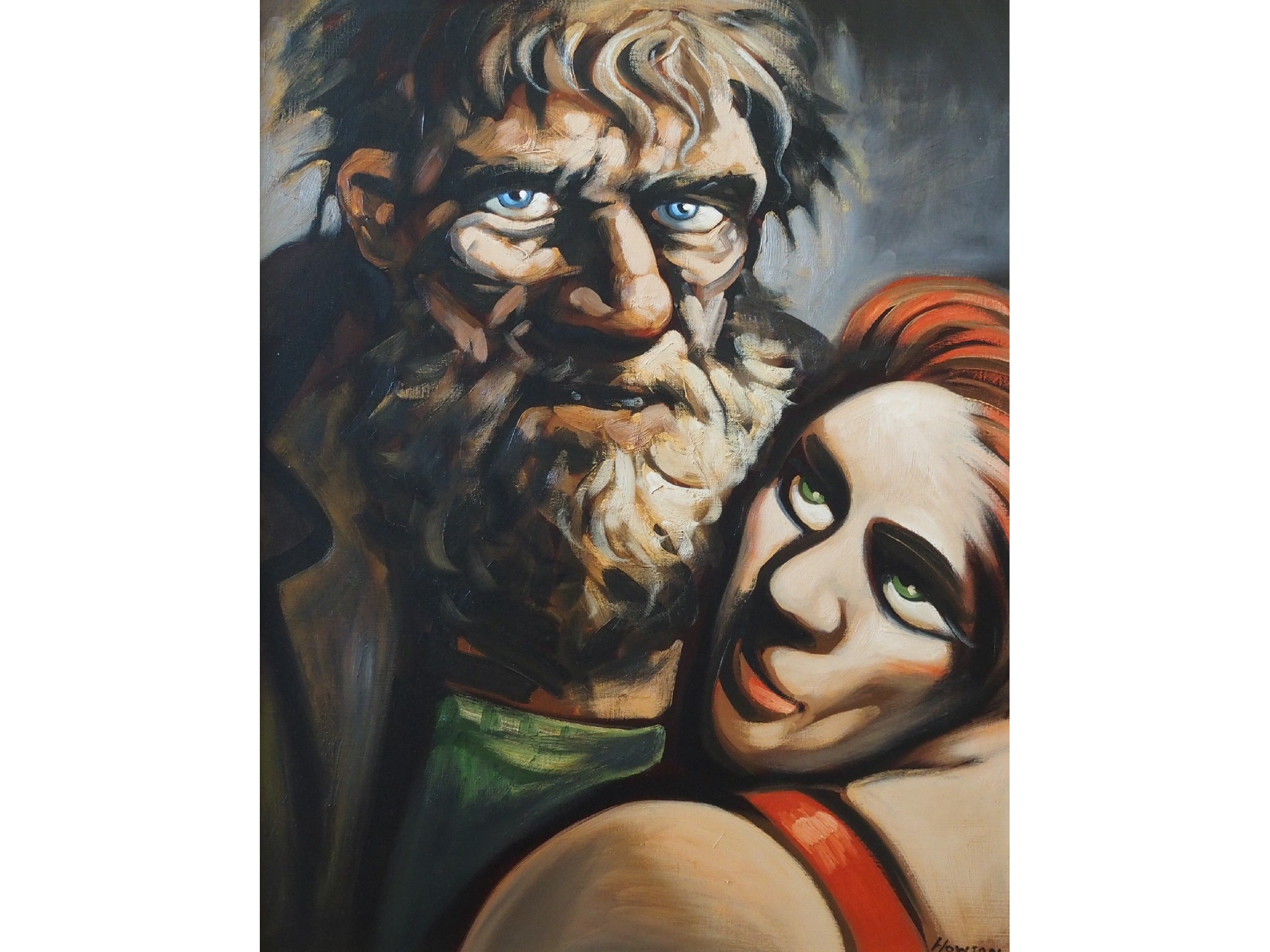 Appraisal: PETER HOWSON OBE Scottish b FATAL ATTRACTIONOil on canvas signed