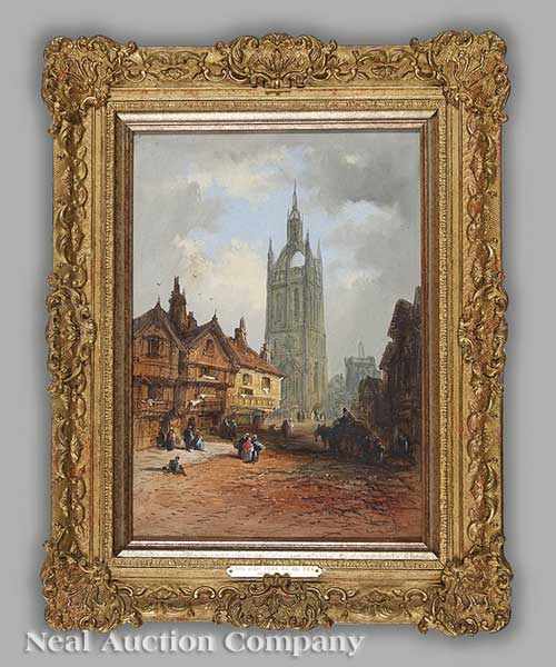 Appraisal: English School late th c Cathedral oil on canvas board