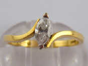 Appraisal: An carat gold marquise shape diamond ring the diamond estimated