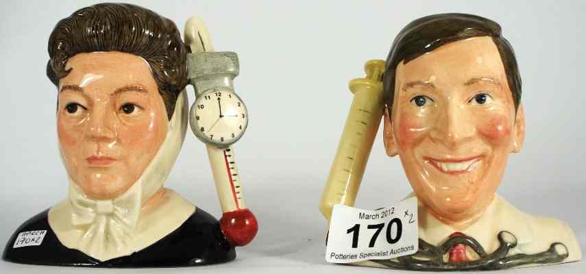 Appraisal: Royal Doulton Small Character Jug Pair Kenneth Williams D and