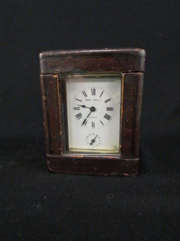 Appraisal: French Carriage Clock with alarm new escapement at top Roman