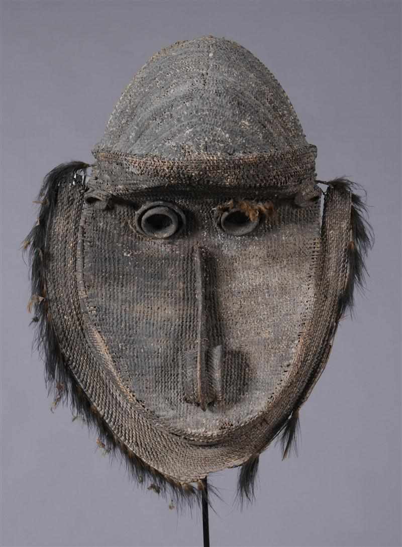 Appraisal: WOVEN FIBER GABLE MASK FROM IATMUL MIDDLE SEPIK VALLEY PAPUA