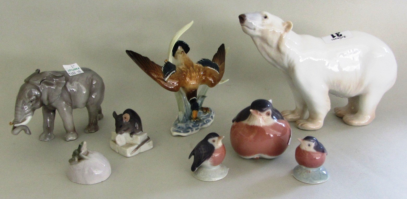 Appraisal: A Bing and Grondhal porcelain polar bear a Karl Ens