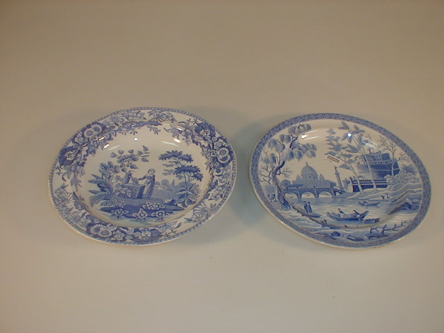 Appraisal: A Spode blue and white printed plate decorated with the