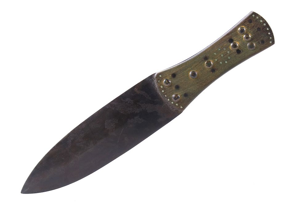 Appraisal: Blackfeet Beavertail Dag Fighting Knife c - This is a