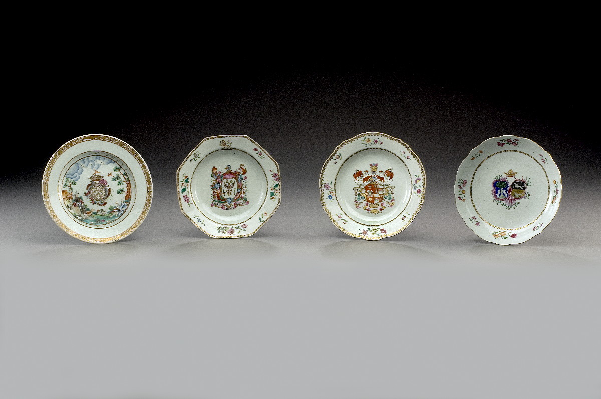 Appraisal: CHINESE EXPORT PORCELAIN ARMORIAL DISH FOR THE BELGIAN MARKET CIRCA