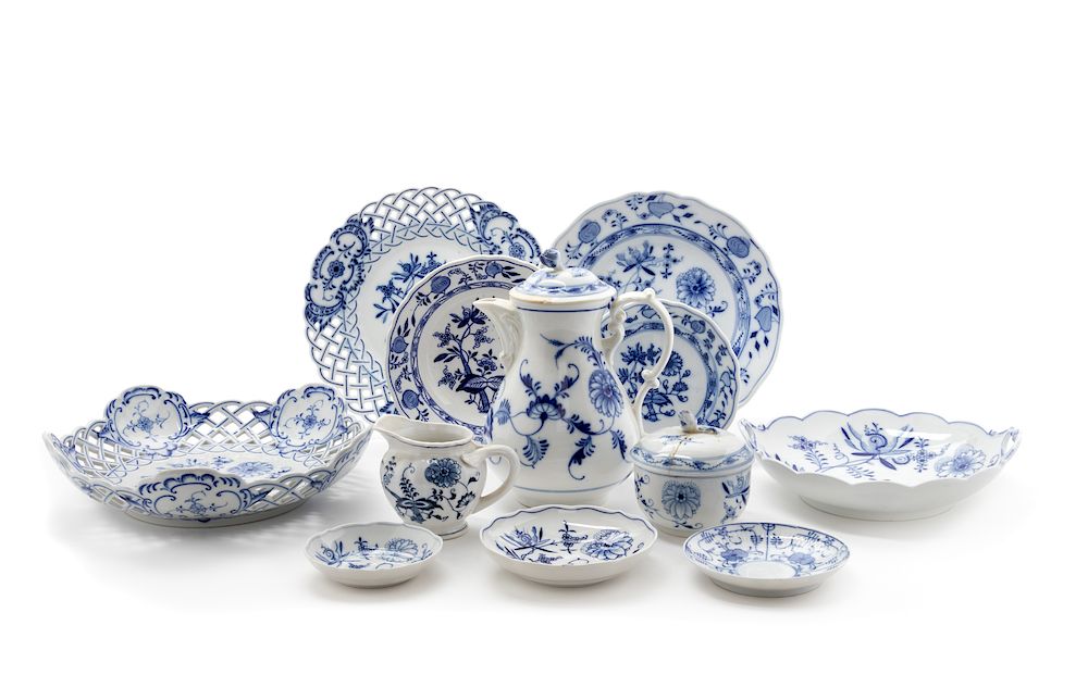 Appraisal: An Assembled Collection of German Porcelain Dinne An Assembled Collection