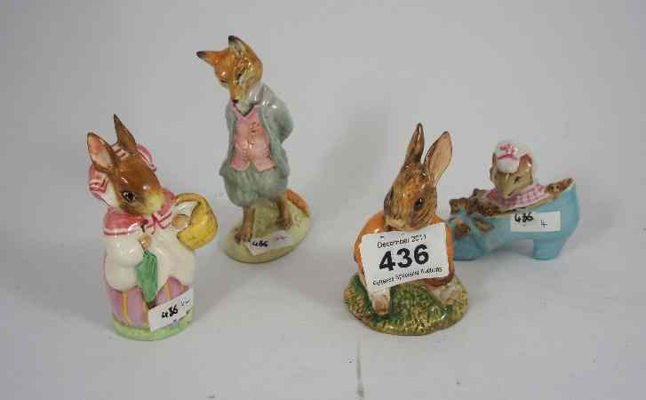 Appraisal: Beswick Beatrix Potter Figures Foxy Whiskered Gentleman Benjamin Bunny Sat