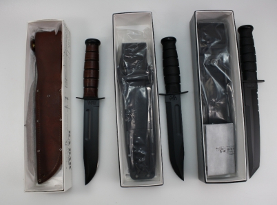 Appraisal: A collection of Kabar knives to include USMCP utility knife